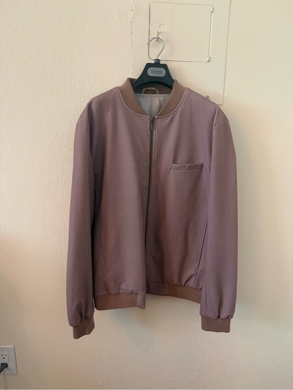 Topman Zip-Up Bomber Jacket